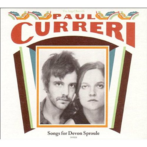 Album cover with black and white photo of man and woman, surrounded by colorful design.