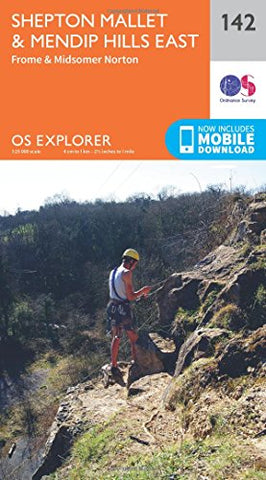 Shepton Mallet & Mendip Hills East Map | Frome & Midsomer Norton | Ordnance Survey | OS Explorer Map 142 | England | Walks | Hiking | Maps | Adventure