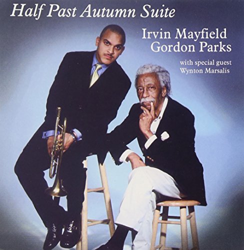 "Album cover featuring two men in suits, one holding a trumpet."