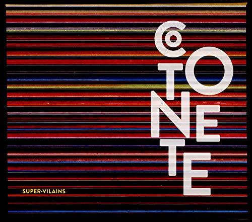 Album cover with "COTONETE" in white text on a multicolored striped background.