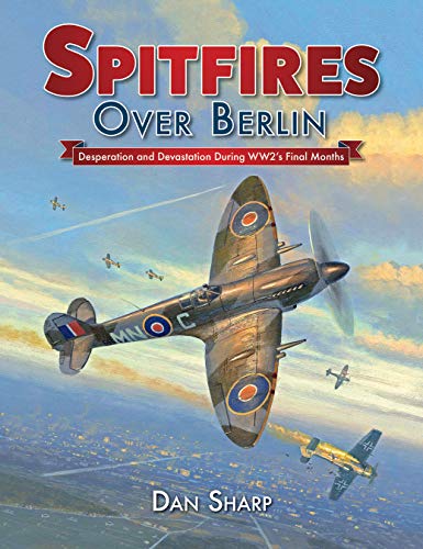 Book cover showing a Spitfire flying over a city with other aircraft nearby.