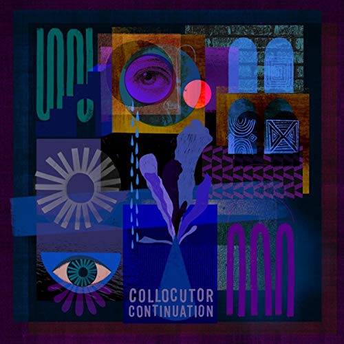 The image is a square album cover with a dark blue and purple abstract design.