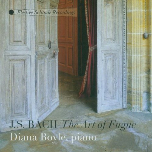 "CD cover featuring a painting of an open doorway with red curtains."