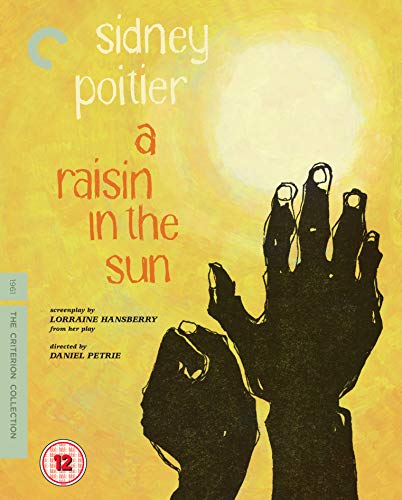 "A Raisin In The Sun" Blu-ray cover featuring a silhouette of hands against a yellow background.