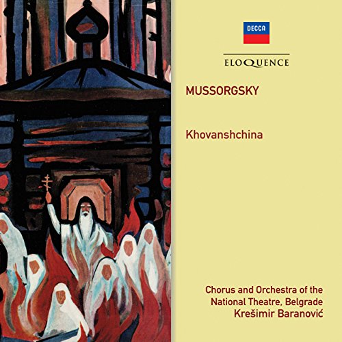 "CD cover with abstract artwork of robed figures and pale yellow text panel."