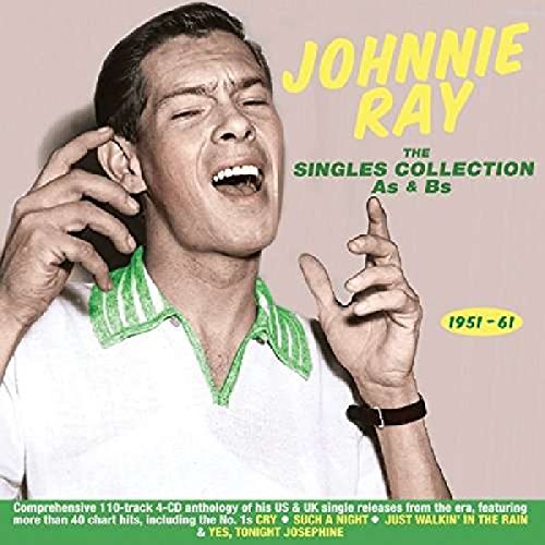 CD cover featuring Johnnie Ray, laughing, with text and green accents.