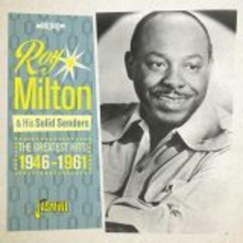 "CD cover with a black-and-white photo of Roy Milton and blue title panel."