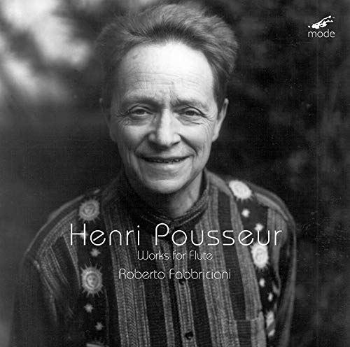Black-and-white CD cover featuring a man's portrait with text overlay and a logo.