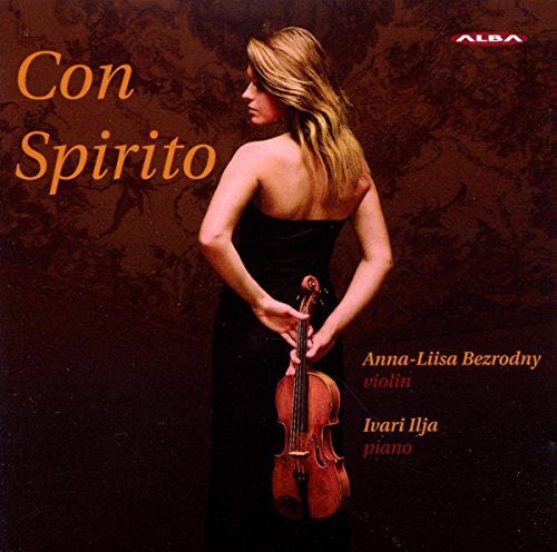 CD cover featuring a woman in black holding a violin against a dark background.