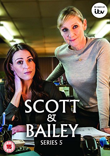 "Scott & Bailey Series 5 DVD cover featuring two women in an office setting."