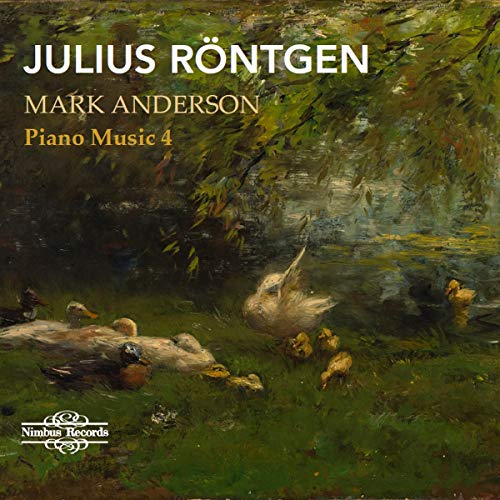 "Album cover with a serene painting of ducks in a pond."
