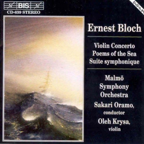 CD cover with a painting of a seascape on a black background.