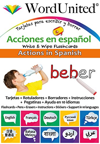 Actions in Spanish: Write & Wipe Flashcards