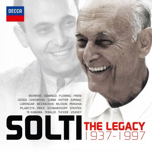 CD case with a cover, titled "Georg Solti - Solti The Legacy 1937-1997" with a barcode.