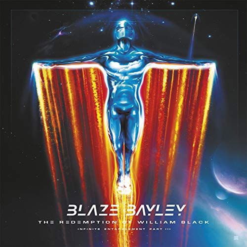 Vinyl record album cover with title and artist name, "Blaze Bayley - The Redemption Of William Black".