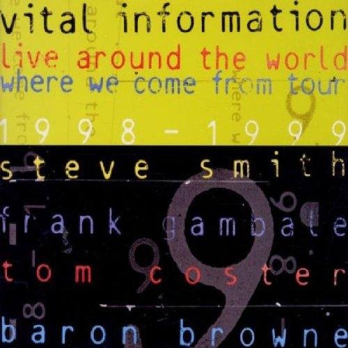 "CD cover with layered text and numbers, featuring artist and tour names."