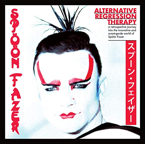 Album cover with a person having red face paint and black hair.