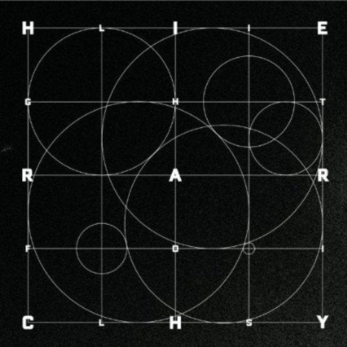 The image depicts a black square with a white geometric diagram and the word "HIERARCHY" spelled out. Alt text: Black square with white geometric diagram and letters spelling "HIERARCHY".