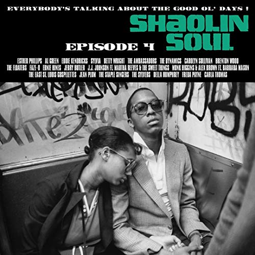 "Shaolin Soul Episode 4" album cover with two men sitting together, black and white image.
