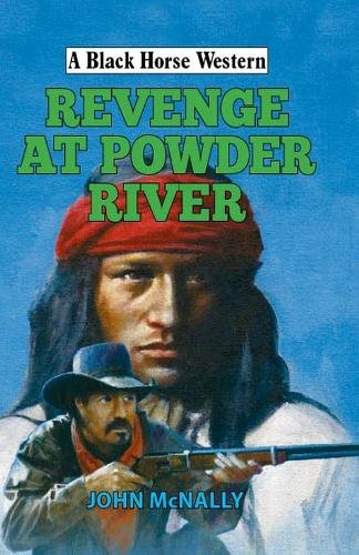 "Book cover featuring a Native American and a cowboy with a rifle, blue background."