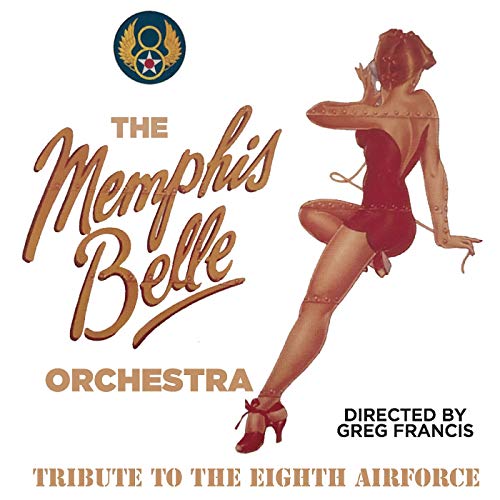 "CD cover featuring a pin-up girl and 'The Memphis Belle Orchestra' text."