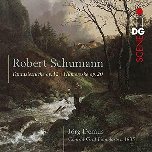 A CD cover featuring a landscape painting with "Robert Schumann" and "Jörg Demus" text.
