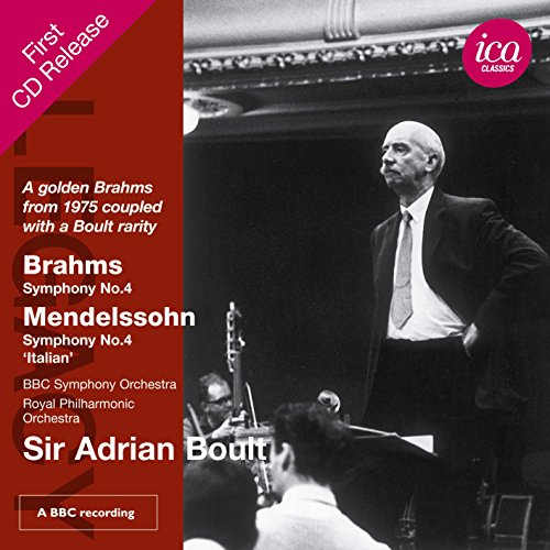 Adrian Boult; Bbc Symphony Orc - BRAHMS: SYMPHONY NO. 4 - MENDELSSOHN: SYMPHONY NO. 4, "ITALIAN" [CD]