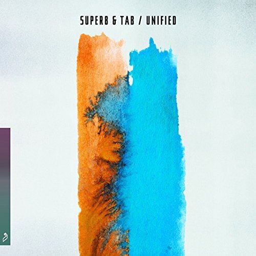 The image is an album cover. #### Alt Text: "Album cover with red and blue watercolor strokes on a light background."