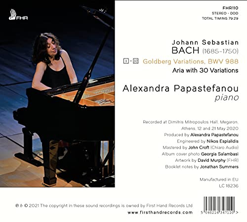 Alexandra Papastefanou - J S Bach Goldberg Variations [CD]