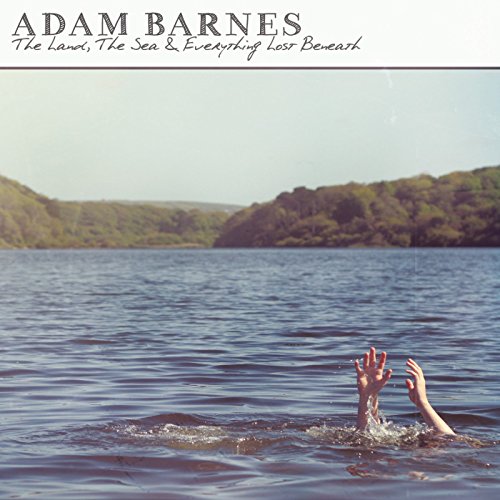 "Album cover featuring two hands reaching out of water with forested hills in background."