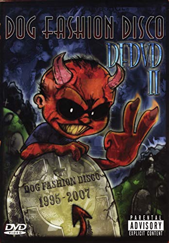"DVD cover featuring a cartoon red devil on a tombstone with 'DFD 1995-2007'."
