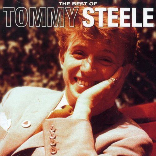 "CD cover with a smiling man in a white jacket, titled 'The Best of Tommy Steele'."
