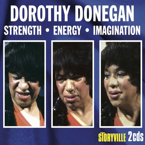 CD cover featuring three close-up photos of Dorothy Donegan against a blue background.
