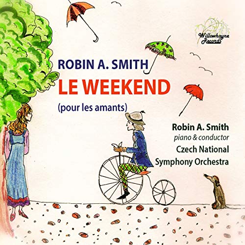 Album cover with cartoon man on a bicycle and a standing woman.
