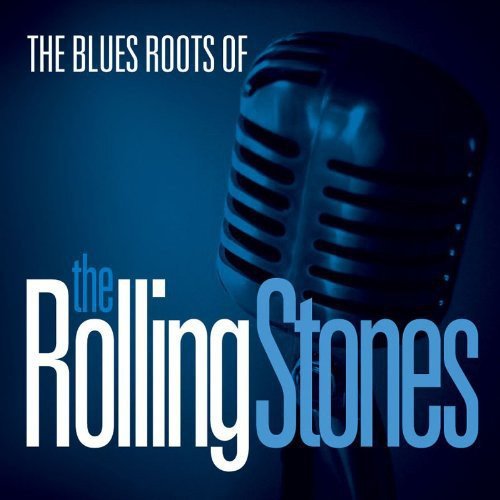 "CD cover with a microphone and 'The Rolling Stones' text in white and blue."