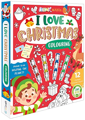 I Love Christmas Colouring (With Stackable Snowman Crayons)