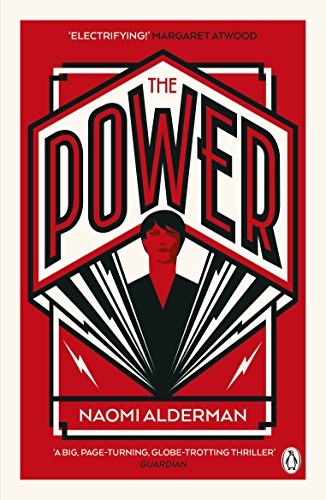 "The Power" book cover featuring a red background, a woman, and bold typography.