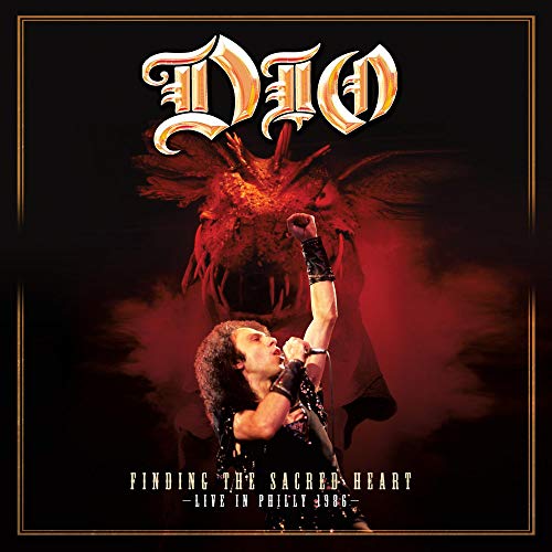 Vinyl album cover featuring Ronnie James Dio singing into a microphone with a dragon.