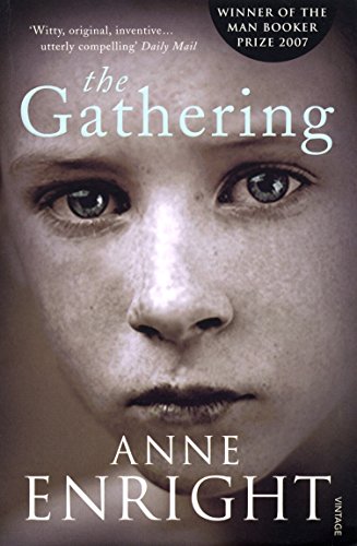 Book cover featuring a close-up of a child's face with the title "The Gathering".
