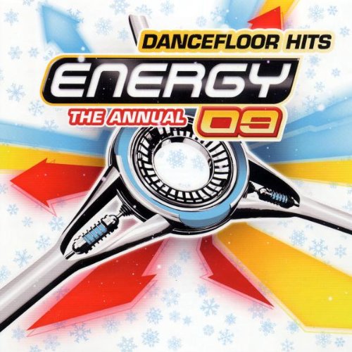 "CD cover with 'Energy 09' text, silver hub, and colorful abstract background."