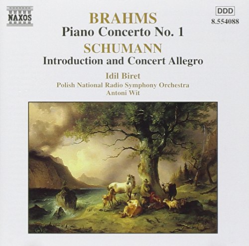 A classical music CD cover featuring a serene landscape painting with horses and people.