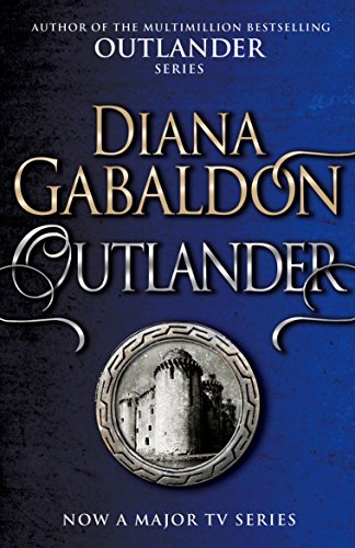 The alt text for the image is: "Book cover of 'Outlander' by Diana Gabaldon, featuring a man and woman holding hands."