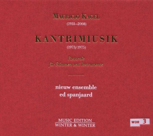 Red album cover with gold and white text, featuring "Mauricio Kagel" and "Kantrimiusik".