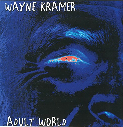 Album cover with a close-up of a face, blue-toned with an orange eye.