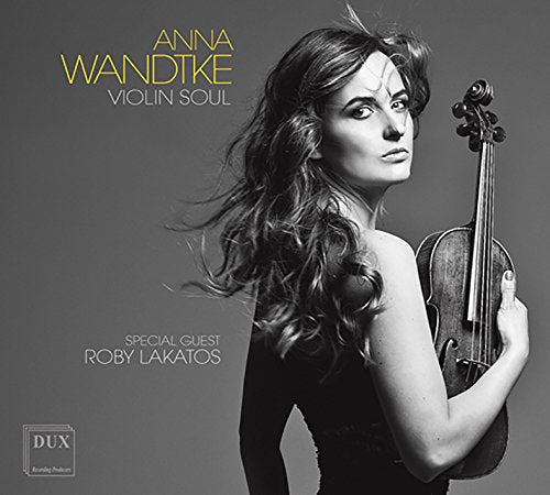 CD cover featuring a black-and-white photo of a woman holding a violin.
