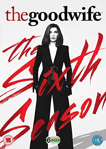 DVD cover for "The Good Wife" Season 6, featuring a woman in a black suit.