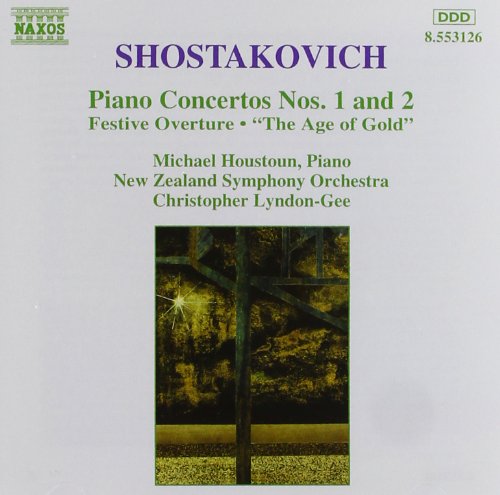 "CD cover with 'SHOSTAKOVICH' in blue, green text below, and abstract green artwork."