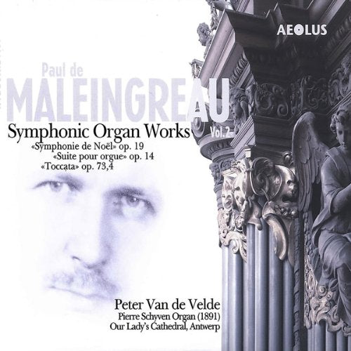 "CD cover featuring ornate church pillar and a man's face, with text overlay."