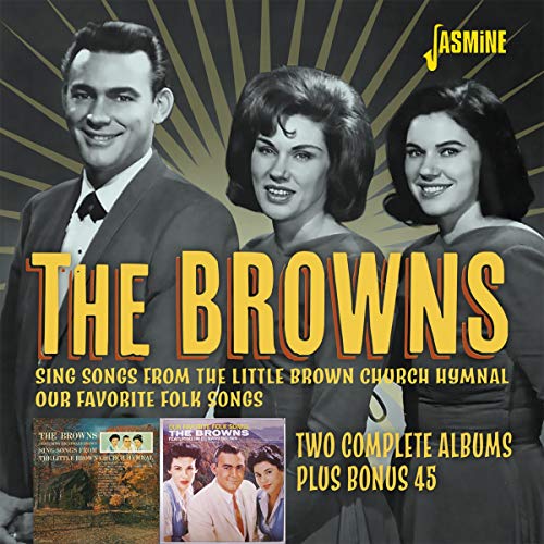 "The Browns" CD cover featuring a black-and-white image of the trio and album artwork.