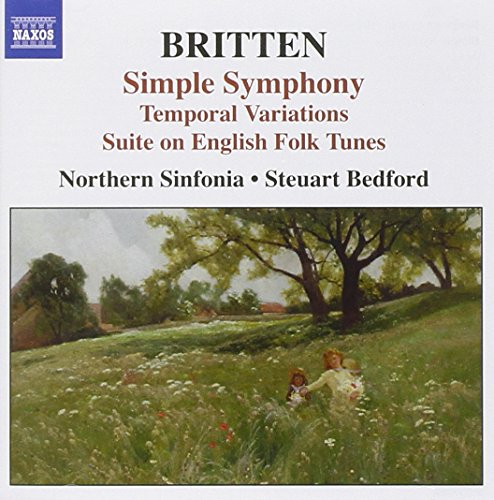 "Album cover with serene landscape painting and classical music composition details."